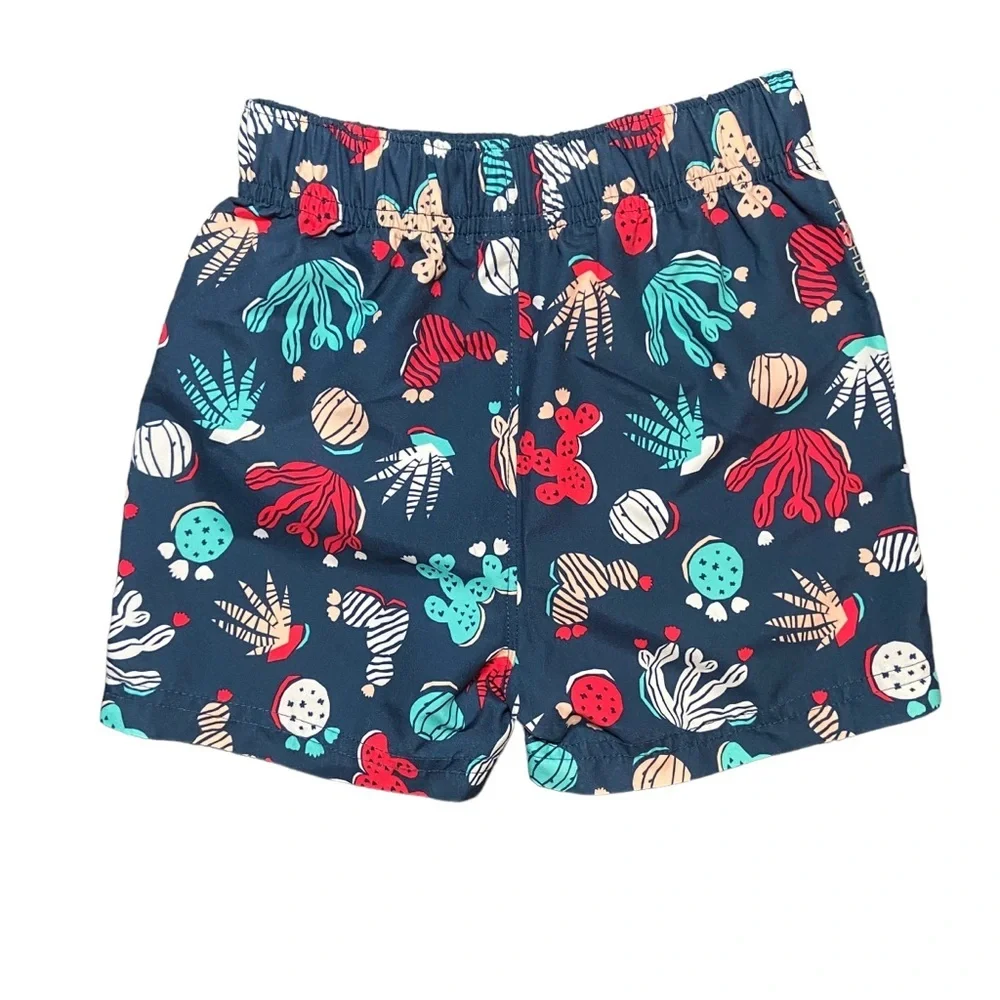 The North Face Swim Trunks‎ 6-12 months blue beach pool seashells colorful